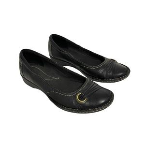 Clarks Collection Womens Leather Slip On Comfort Shoes